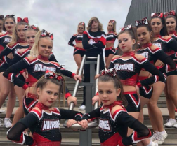 Wolverine Cheerleader squad outfits